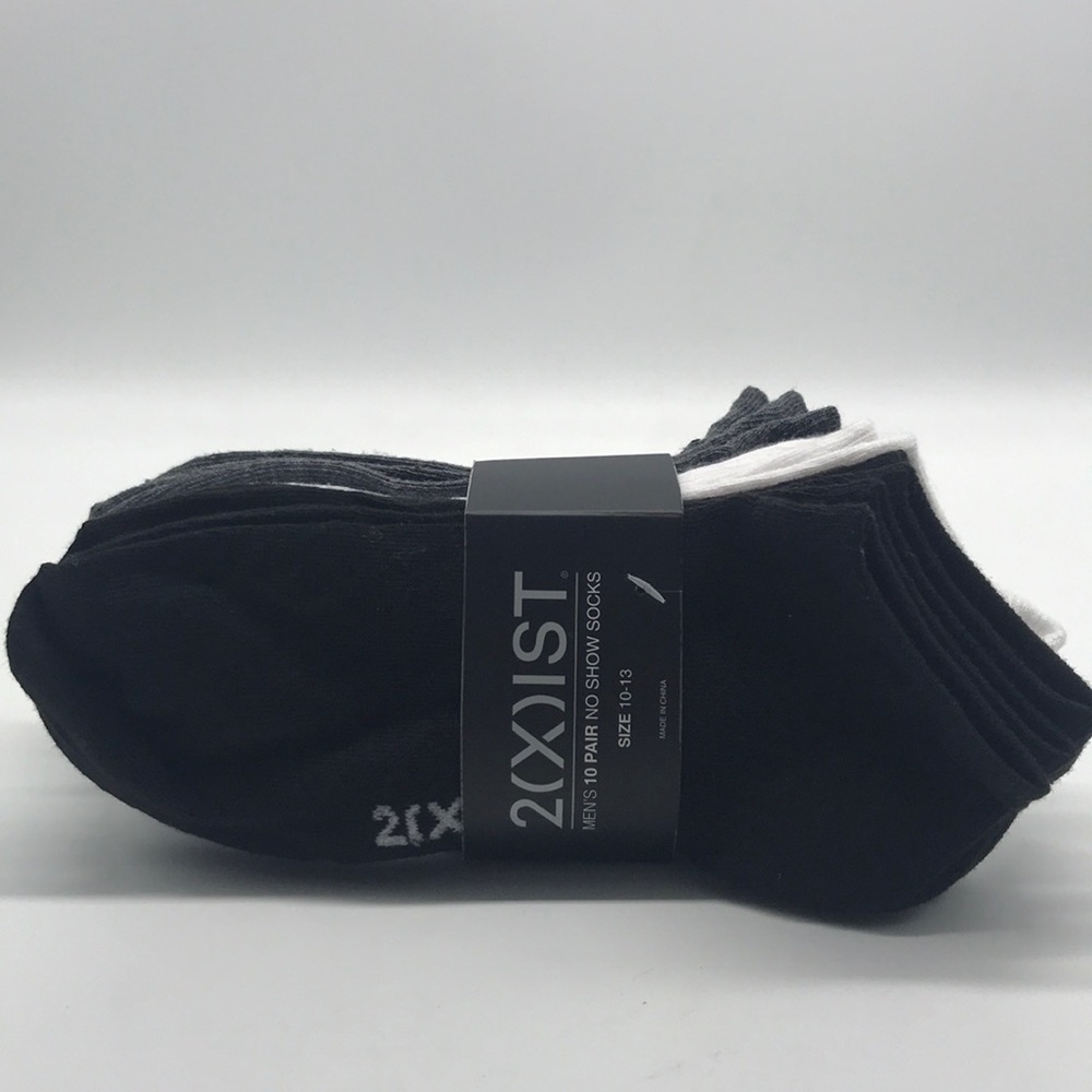 2(x)ist men's  1 packets of 10 pairs no show socks